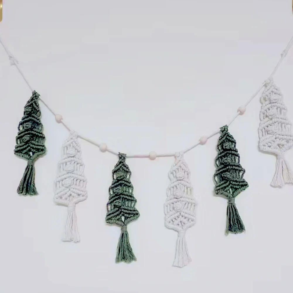 Soul Embellishment’s™️ Handcrafted Macrame Christmas Tree Wall Hanging